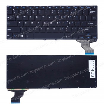 Laptop Keyboard for Hasee Kingbook X55A1 HINS01 X57A1 X57S1 X55S1 XK-HS127 MB3301006 US No Frame Black ( SKU.41115US )