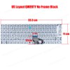 Laptop Keyboard for Hasee Kingbook X55A1 HINS01 X57A1 X57S1 X55S1 XK-HS127 MB3301006 US No Frame Black ( SKU.41115US )