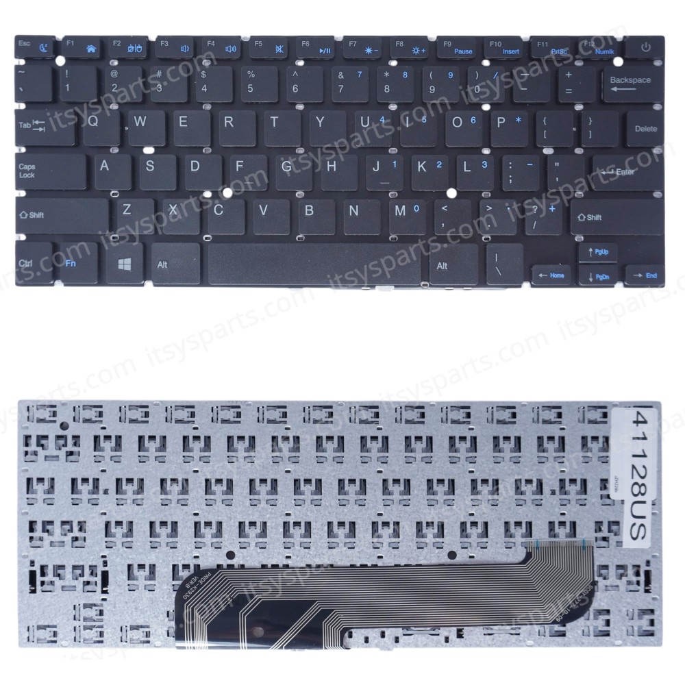 Laptop Keyboard for Jumper EZBook SCDY-277-10-09 PRIDE-K2930 YK-K2523S SCDY-277-10-01 PRIDE-K2160 YXT-NB91-06 SC-277-3-2 SCDY-277-16-04 YXT-NB91-09 US No Frame Black ( SKU.41128US )