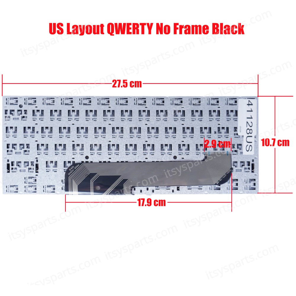 Laptop Keyboard for Jumper EZBook SCDY-277-10-09 PRIDE-K2930 YK-K2523S SCDY-277-10-01 PRIDE-K2160 YXT-NB91-06 SC-277-3-2 SCDY-277-16-04 YXT-NB91-09 US No Frame Black ( SKU.41128US )