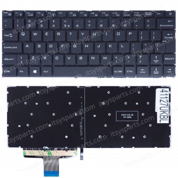 Laptop Keyboard for Mechrevo S1 PRO-01 S2 PRO-01 S3 PRO-01 6066A D-5BB4U UΚ No Frame Backlight Black ( SKU.41127UKBL )