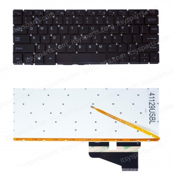 Laptop Keyboard for EVOO EV-C-125-3 EV-C-125-3-SL EV-C-125-3-BK MB2549005 YXT-NB93-130 M1205 US No Frame Backlight Black ( SKU.41129USBL )