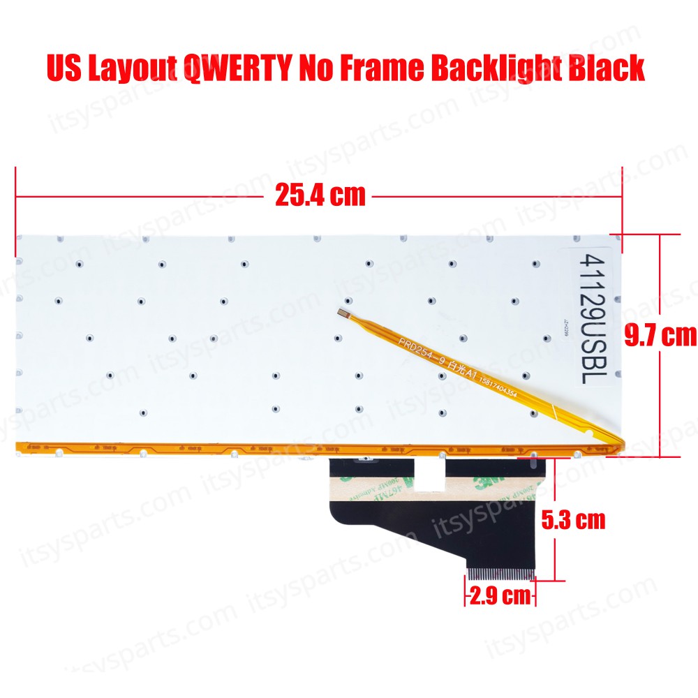 Laptop Keyboard for EVOO EV-C-125-3 EV-C-125-3-SL EV-C-125-3-BK MB2549005 YXT-NB93-130 M1205 US No Frame Backlight Black ( SKU.41129USBL )
