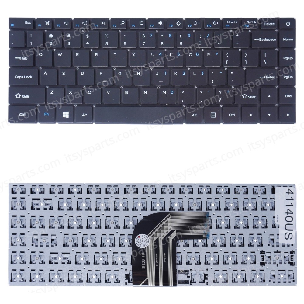 Laptop Keyboard for Casper Nirvana C400 5005-4C00X 5005-4C00E 4D00T 4C00R 4U00X NB017-3 YMS-0093-B US No Frame Black ( SKU.41140US )