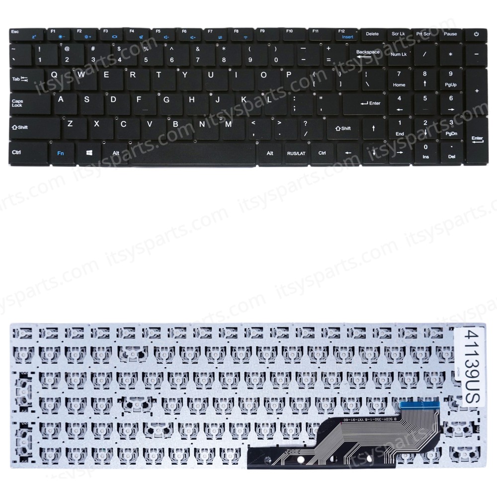 Laptop Keyboard for Teclast F15 Plus 2 TE10 F8WIFI ver2 SCDY-350-1-11 YXT-91-45 SCDY-350-1-8 YXT-91-60 US No Frame Black ( SKU.41139US )