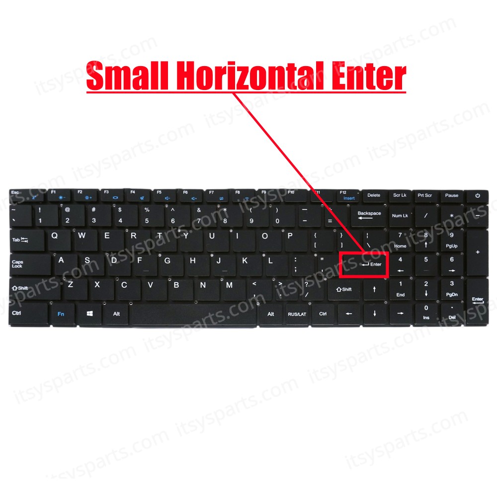 Laptop Keyboard for Teclast F15 Plus 2 TE10 F8WIFI ver2 SCDY-350-1-11 YXT-91-45 SCDY-350-1-8 YXT-91-60 US No Frame Black ( SKU.41139US )