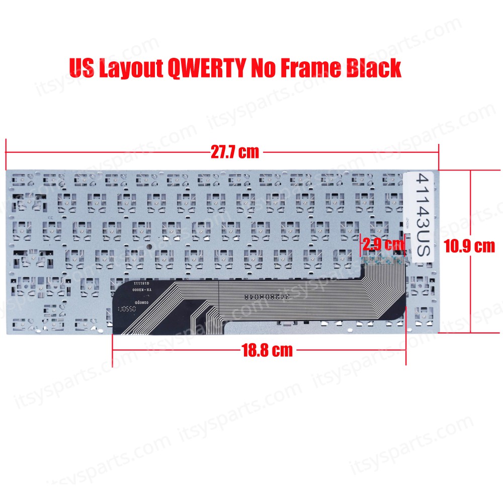 Laptop Keyboard for Prestigio Smartbook PSB141A YX-K2000 G151111 34280B048 028DD Onda Xiaoma 41 141A 141A02 141A03 PSB141A01BFW_RB_CIS US No Frame Black ( SKU.41143US )