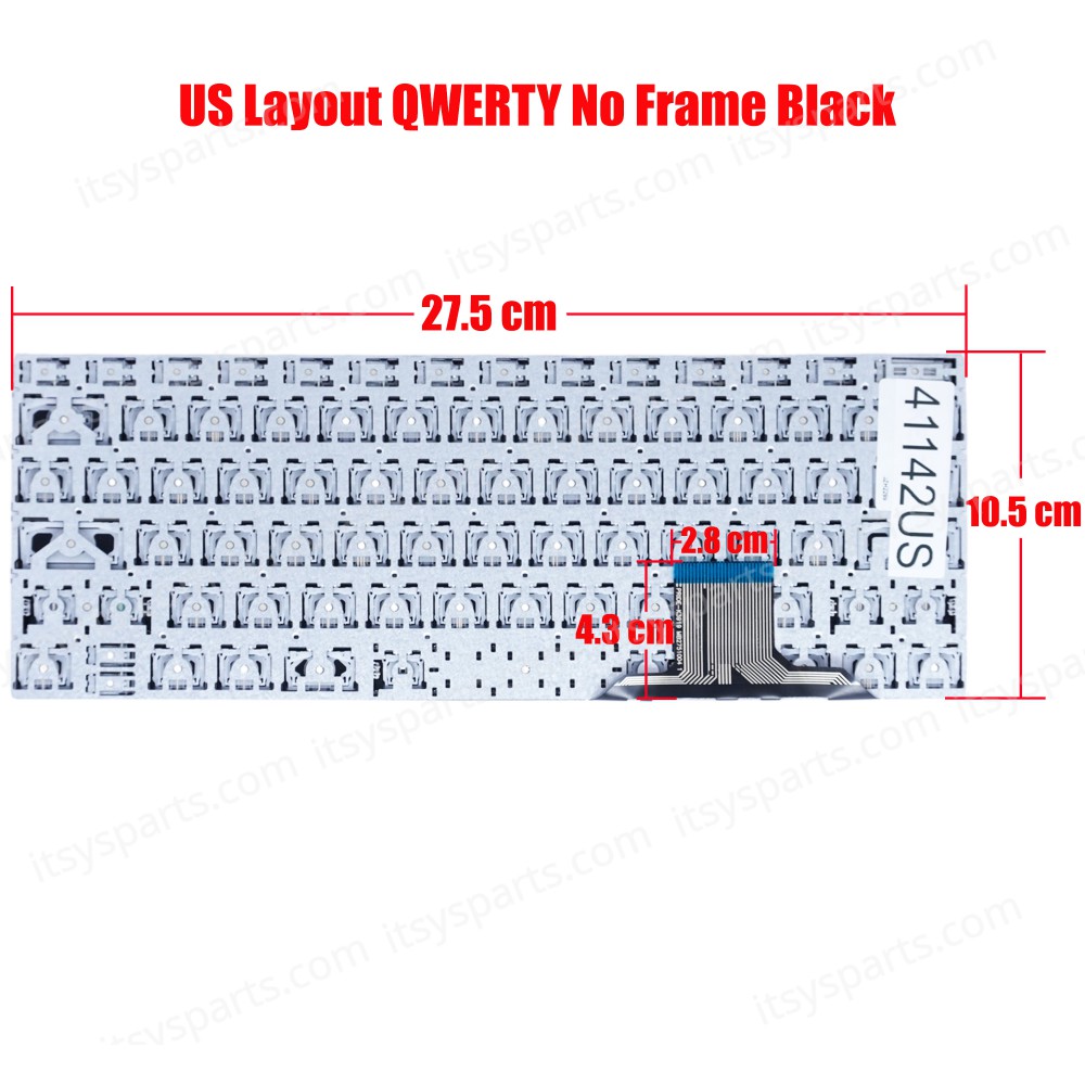 Laptop Keyboard for GE GEO Book 1 GEOBook 1E iOTA FLO PRIDE-K3919 YXT-NB93-119 MB2751004 X313B UCJ-V6313B US No Frame Black ( SKU.41142US )