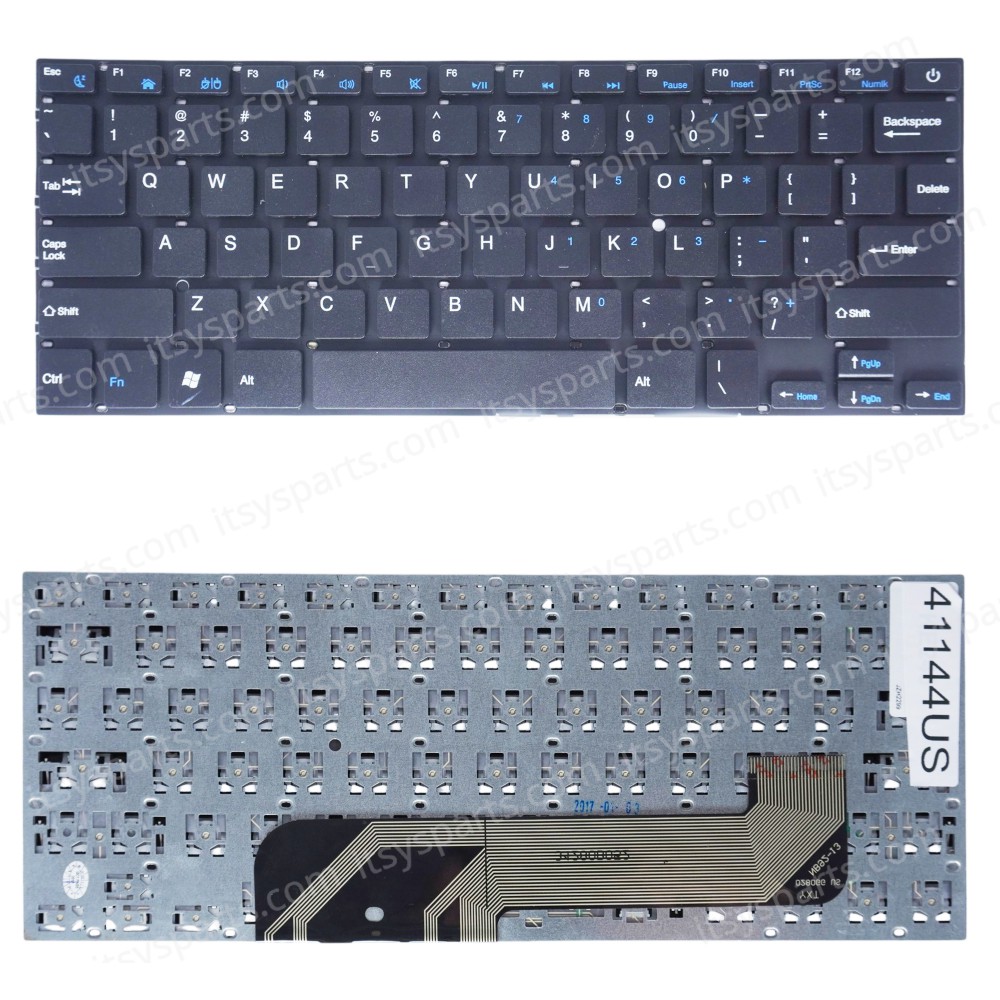 Laptop Keyboard for Prestigio Smartbook PSB141C XK-HS002 MB27716023 0280GG NB92-13 Compaq Presario 420 CQ25 DX-43 277-16 PC131 PC130 141C2 141C01S US No Frame Black ( SKU.41144US )