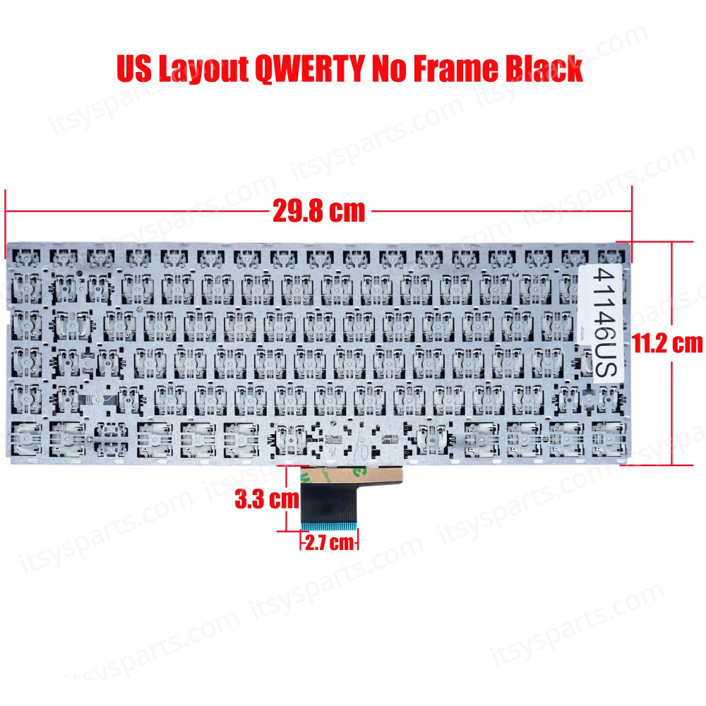 Laptop Keyboard for Tsinghua Tongfang 14-5BB4U D276US-A10 D0K-6502A GN1-140M2 DOK-V6502A DOK-6502A US No Frame Black ( SKU.41146US )
