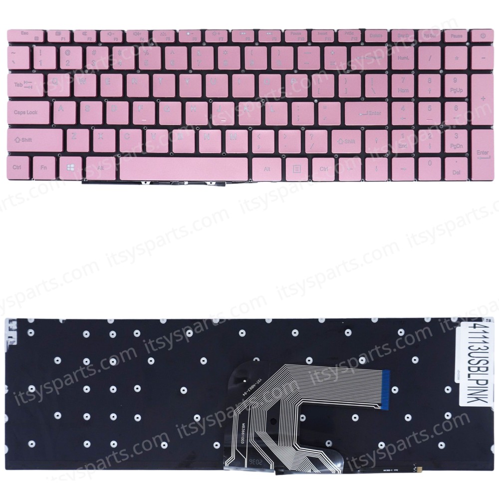 Laptop Keyboard for Ultrabook Teclast F15S 15.6' Teclast F15 Plus MB3661003 YXT-NB93-94 MB3661001 G154GPJ41 PRIDE-K3908 X317A US No Frame Backlight Pink ( SKU.41113USBLPINK )