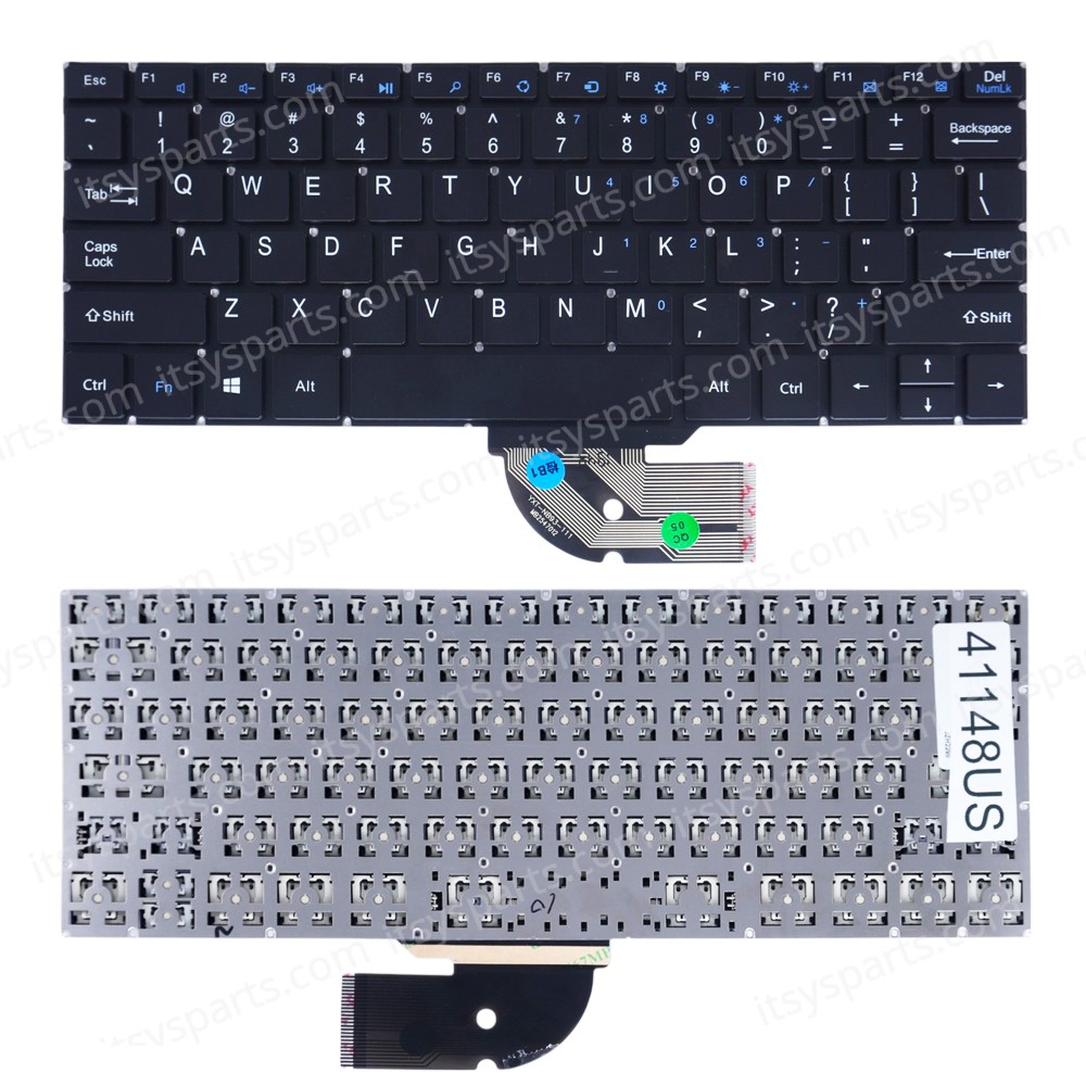 Laptop Keyboard for Jumper EZBook X1 JB10 Teclast F5 F5R YXT-NB93-111 MB2547012 US No Frame Black ( SKU.41148US )