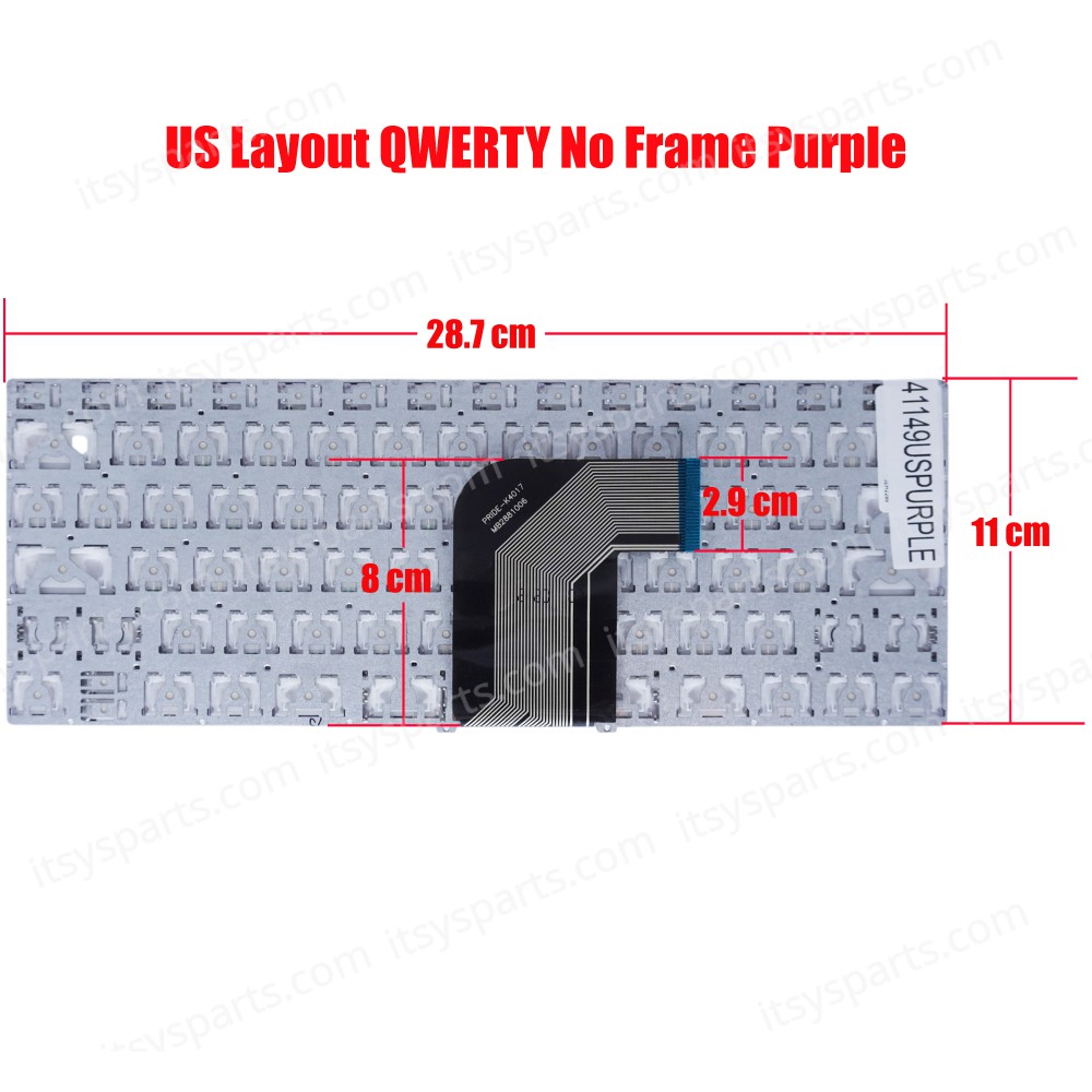 Laptop Keyboard for GEO GeoBook 2E MB2881006 PRIDE-K4017 US No Frame Light Purple ( SKU.41149USPURPLE )