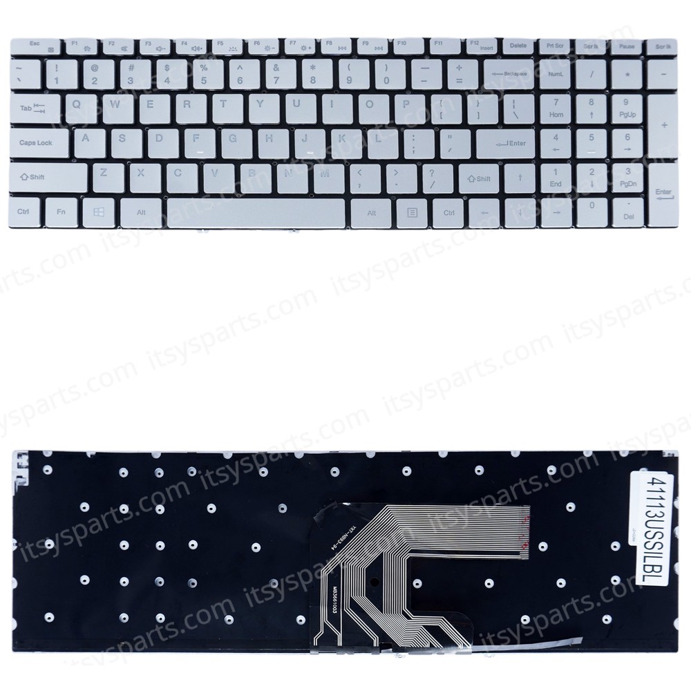 Laptop Keyboard for Ultrabook Teclast F15S 15.6' Teclast F15 Plus MB3661003 YXT-NB93-94 MB3661001 G154GPJ41 PRIDE-K3908 X317A US No Frame Backlight Silver ( SKU.41113USSILBL )