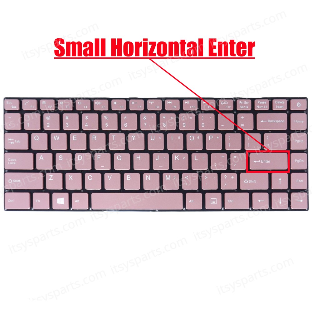 Laptop Keyboard for Jumper EZBook X4 MB3008004 F0044-004 YXT-NB93-88 US No Frame Backlight Pink ( SKU.41152USBL )