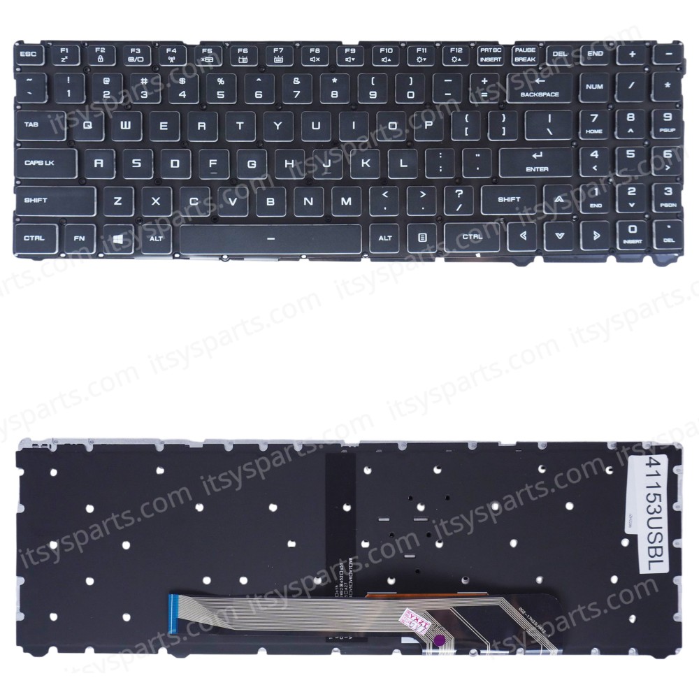 Laptop Keyboard for Mechrevo Deep Sea Ghost Z2 Z3 Air-S 002-17H33LHA12 102-17H33LHB01C TFM17H36B098526 TFM17H30J09852D US No Frame Backlight Black ( SKU.41153USBL )