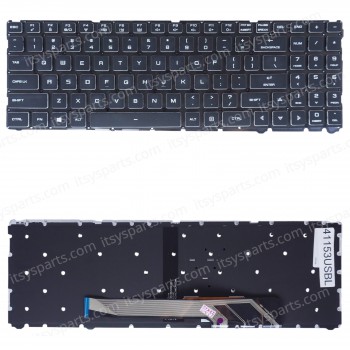Laptop Keyboard for Mechrevo Deep Sea Ghost Z2 Z3 Air-S 002-17H33LHA12 102-17H33LHB01C TFM17H36B098526 TFM17H30J09852D US No Frame Backlight Black ( SKU.41153USBL )