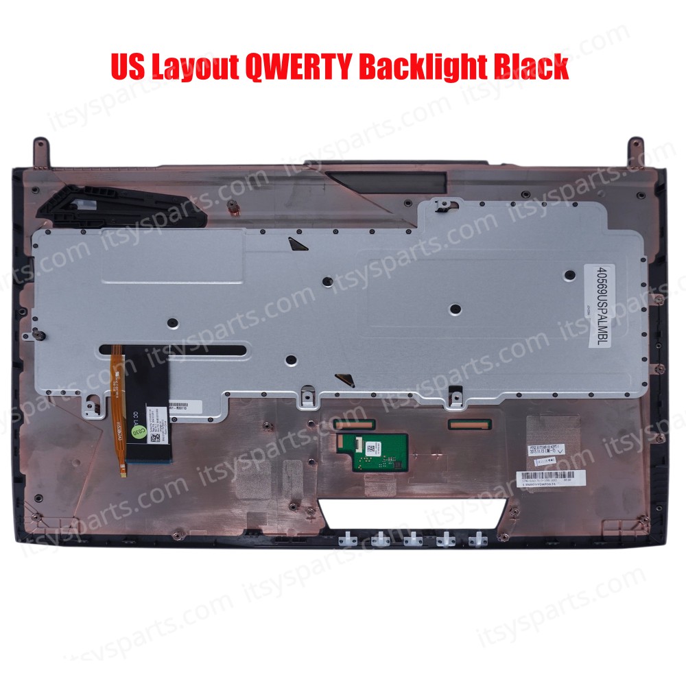 Laptop Keyboard Palmrest for Asus ROG G752 G752V G752VS G752VSK G752VM G752VY G752VT G752VL 90NB09V1-R30110 90NB09X1-R30110 US Black ( SKU.40569USPALMBL )