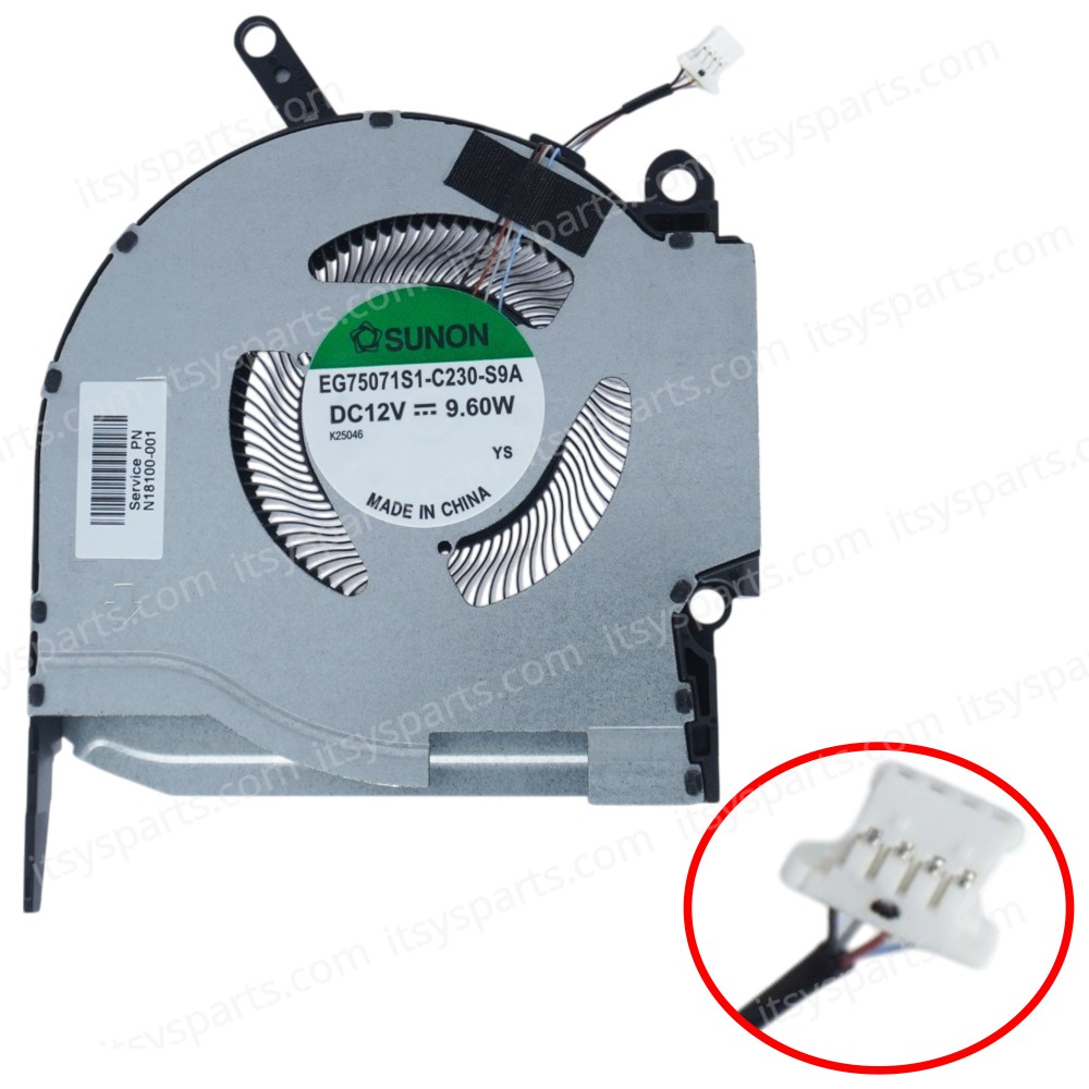 Laptop GPU Cooling Fan for HP Omen 16-k0001nv 16-k0003nn 16-k0004nv 16-k0008nv 16-k0134nw 16-k0080nv 16-n0023dx 16-n0007nv EG75071S1-C230-S9A N18100-001 4pin ( SKU.81332 ) Laptop GPU Cooling Fan for HP Omen 16-k0001nv 16-k0003nn 16-k0004nv 16-k0008nv 16-k0134nw 16-k0080nv 16-n0023dx 16-n0007nv EG75071S1-C230-S9A N18100-001 4pin ( SKU.81332 )