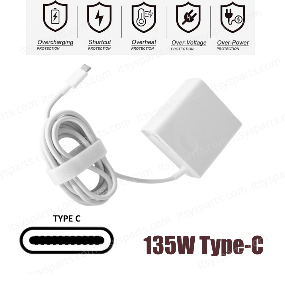 AC Adapter Laptop Monitor Charger for Huawei MateBook 16s CREM-WFD9 CREF-X CREFG-X HW-200675E Monitor gaming HW-200675EDO 20V 6.75A 135W Type-C Monitor Charger ( SKU.60309 )