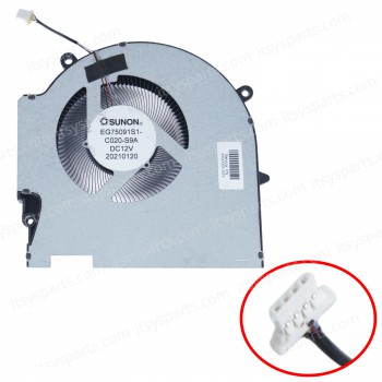 Laptop GPU Cooling Fan for HP Omen 17-ck1023TX 9Z614P8Q 17-ck1000ci 67J30EA 17-ck1000na 673R9EA 17-ck1000na 673R9EAR EG75091S1-C020-S9A M57139-001 TPN-Q266 4pin ( SKU.81410 )