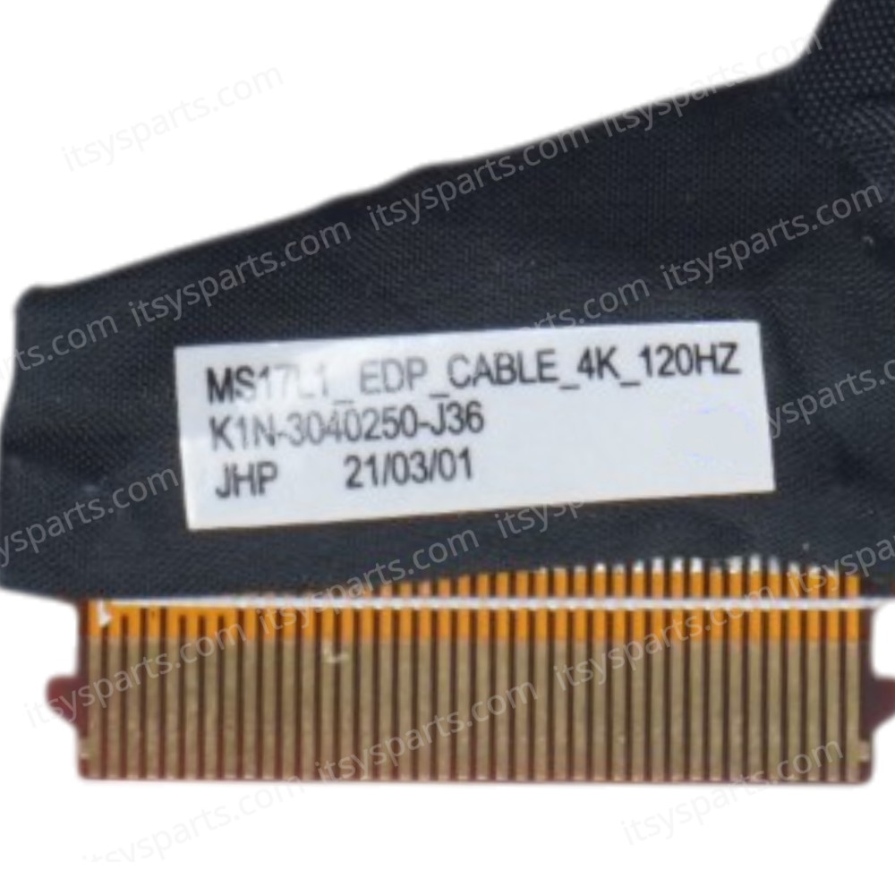 Flex Video Screen LCD Cable for Laptop MSI GF76 Thin 11UE/11UEK MS-17L1 MSI GL76 Pulse 11UE/11UEK MS-17L1 K1N-3040250-J36 eDP 40pins Monitor cable ( SKU.1-FLEX1670 ) Flex Video Screen LCD Cable for Laptop MSI GF76 Thin 11UE/11UEK MS-17L1 MSI GL76 Pulse 11UE/11UEK MS-17L1 K1N-3040250-J36 eDP 40pins Monitor cable ( SKU.1-FLEX1670 )