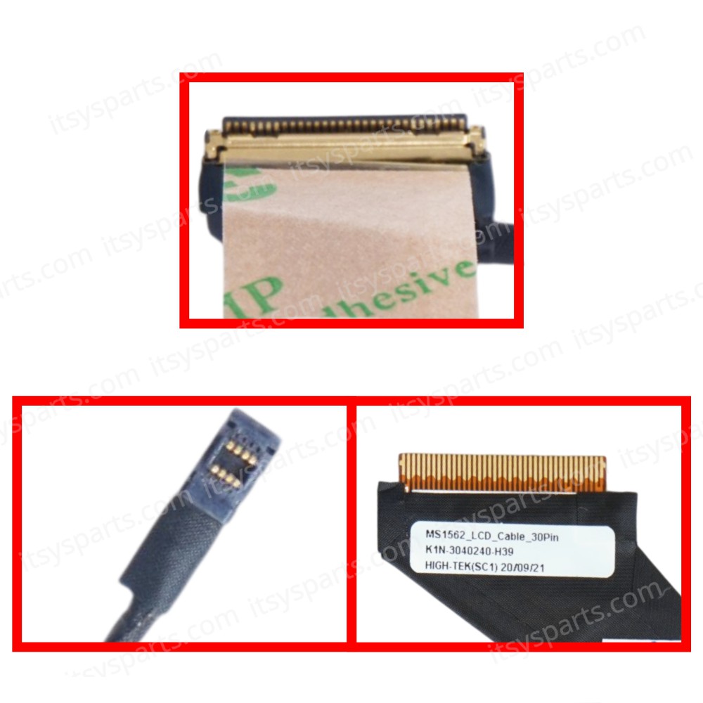 Flex Video Screen LCD Cable for Laptop MSI Stealth 15M MS-1562 A11SDK A11SEK MS-1563 A11UEK A11UEKV MS-1563 MS1562 K1N-3040240-H39 eDP 30pins Monitor cable ( SKU.1-FLEX1713 ) Flex Video Screen LCD Cable for Laptop MSI Stealth 15M MS-1562 A11SDK A11SEK MS-1563 A11UEK A11UEKV MS-1563 MS1562 K1N-3040240-H39 eDP 30pins Monitor cable ( SKU.1-FLEX1713 )