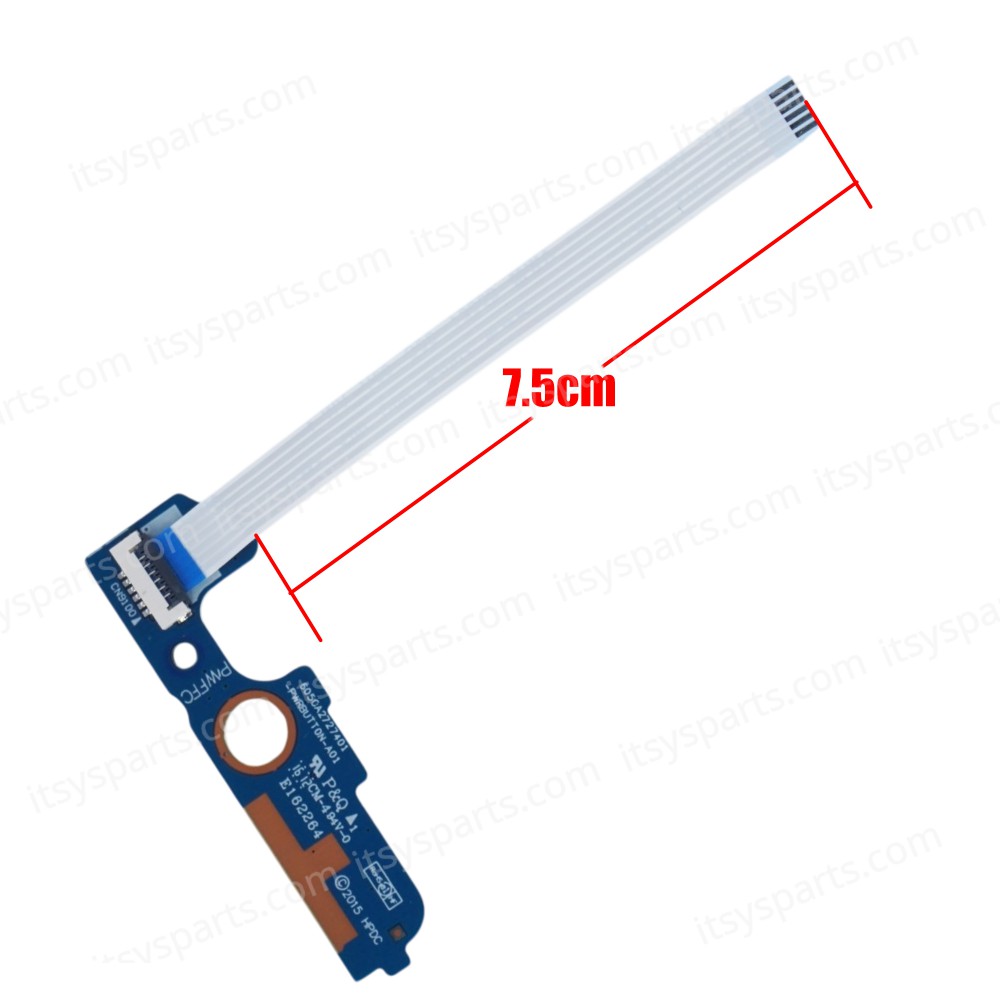 Power Button Board for Laptop HP 755 G3 1BB32US Z2C27US 850 G3 Z5Z61US 1HC71US 6050A2727401 6035B0129202 6050A2835601 E162264 821190-001 with cable ( SKU.1-BRD222 ) Power Button Board for Laptop HP 755 G3 1BB32US Z2C27US 850 G3 Z5Z61US 1HC71US 6050A2727401 6035B0129202 6050A2835601 E162264 821190-001 with cable ( SKU.1-BRD222 )