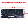 Laptop Keyboard for Dell XPS 13 9300 0T0HDM T0HDM GT8XM 0GT8XM 979W4 00Y78C 0Y78C P8V06 0P8V06 Y75C4 6JC7G 06JC7G US No Frame Backlight White ( SKU.41171US )