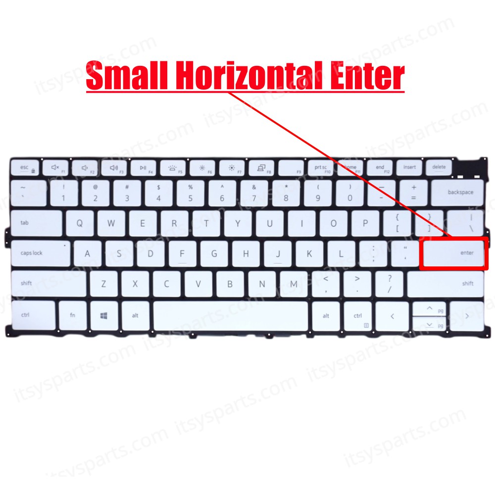 Laptop Keyboard for Dell XPS 13 9300 0T0HDM T0HDM GT8XM 0GT8XM 979W4 00Y78C 0Y78C P8V06 0P8V06 Y75C4 6JC7G 06JC7G US No Frame Backlight White ( SKU.41171US )
