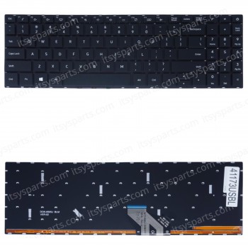 Laptop Keyboard for Hasee KingBook X5-2021S5H X5-2020A3 X5-2020A3S PRIDE-K3887 MB3331001 MB33310012 XK-HS127 HINS01 MB3301006 US Nο Frame Backlight Βlack ( SKU.41173USBL )