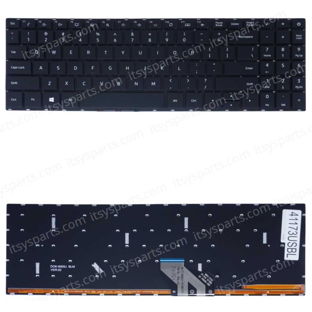 Laptop Keyboard for Xiaomi Mi NoteBook Horizon Edition 14 XMA1904 XMA1904-AF 9Z.NH2SW.101 MK10000078761 US Nο Frame Βlack ( SKU.41176US )
