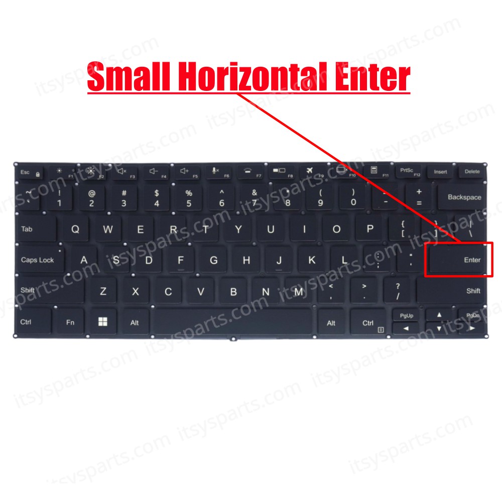 Laptop Keyboard for Zhiguang Unis 14T 14T0019 NSK-5A0ABC 9Z.NJUBC.A01 PK133KS1A00 US No Frame Backlight Βlack ( SKU.41185USBL )