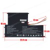 Laptop Battery for EVOO EVC156-2 EVC156-1 EVC156-2BK EVC156-1BK EVC156-1BL EVC156-2BL 485490P-3S1P UTL-516698-3S 11.4V 51.3Wh 4500mAh with cable 7pins ( SKU.1-BAT0856 )