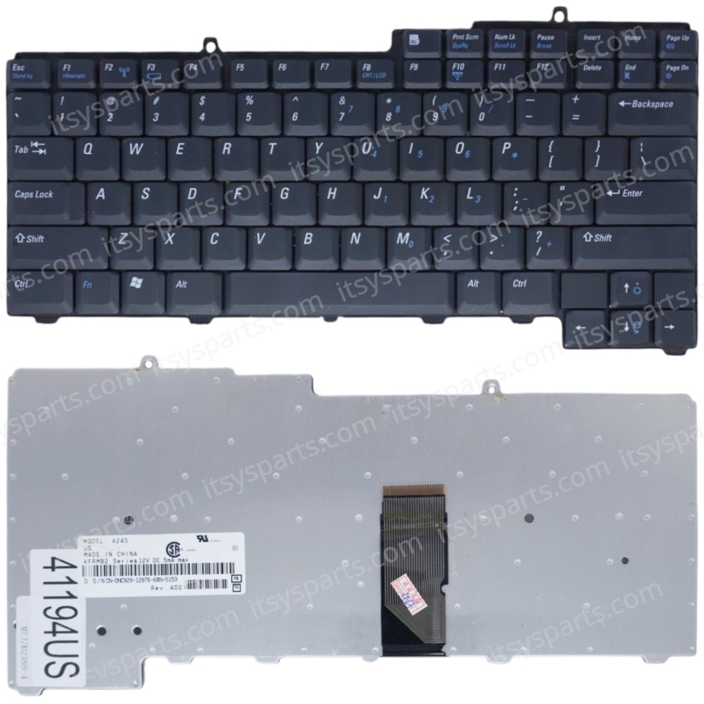 Laptop Keyboard for Dell Inspiron 630M 640M 6400 9400 E1405 E1505 E1705 1501 NC929 0NC929 0CG055 A245 NSK-D5A0R US Black ( SKU.41194US )