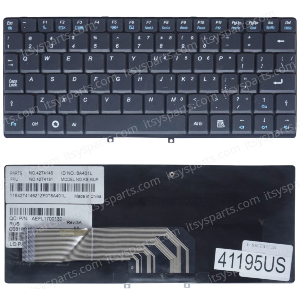 Laptop Keyboard for Lenovo IdeaPad S9 S10 S9E S10E 002-08H23L-BQ1 25-008151 AEQA1ST7011 25-007975 25-007999 25-008121 US Black ( SKU.41195US )