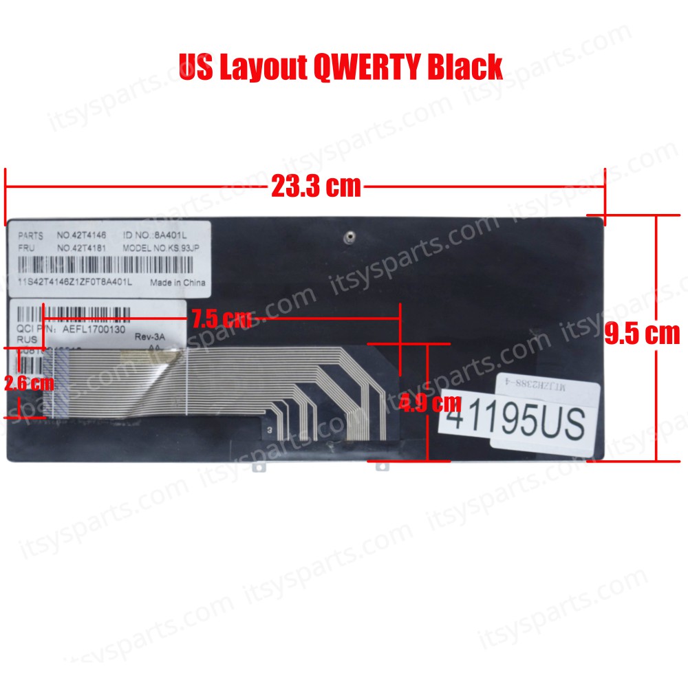 Laptop Keyboard for Lenovo IdeaPad S9 S10 S9E S10E 002-08H23L-BQ1 25-008151 AEQA1ST7011 25-007975 25-007999 25-008121 US Black ( SKU.41195US )
