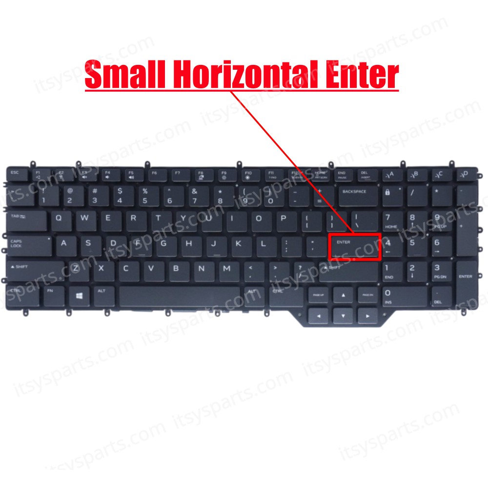 Laptop Keyboard for Dell Alienware M17 R2 M17 R3 0CNTHF CNTHF 0J9M9X J9M9X H8FJC 0H8FJC PK132VQ1A00 NSK-QUABC PK132VQ2A00 US No Frame Backlight Black ( SKU.41054USBL )