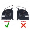 Laptop CPU Cooling Fan for Gigabyte AERO 15 OLED SA 17 HDR XA RP75XA RP77XA RP75XA RP77XA RP77XD PLB07010S12HH FPNP DFSCL12E064867 7MM THICK 4pin ( SKU.81452 )