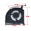 Laptop GPU Cooling Fan for Gigabyte Aorus 15P YD XD KD KC XC RTX30 Series AORUS 15 XE4 5 SE4 Intel 12th Gen DFSCK22D05883Q DFSCM22716392Q 10MM THICK 4pin ( SKU.81454 )