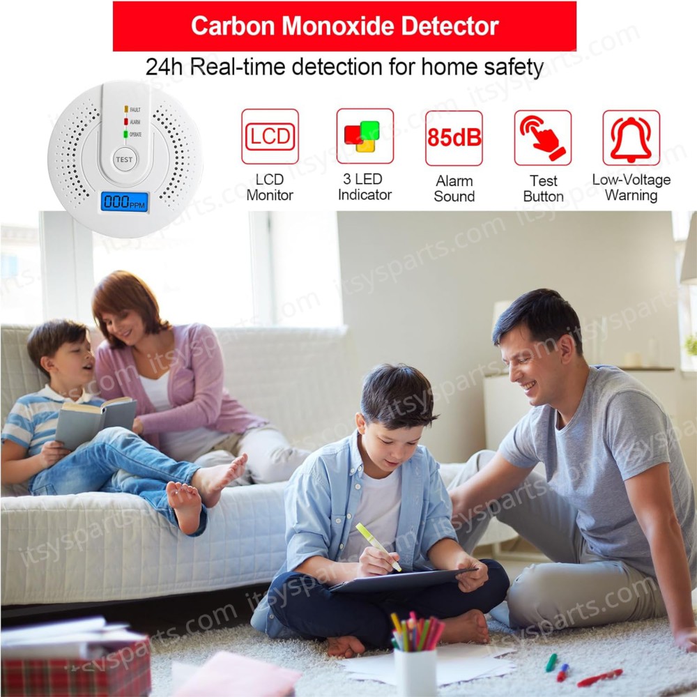 Carbon Monoxide Smoke Detector ‎‎WJ-CO605 ( SKU.1-PER0056 )