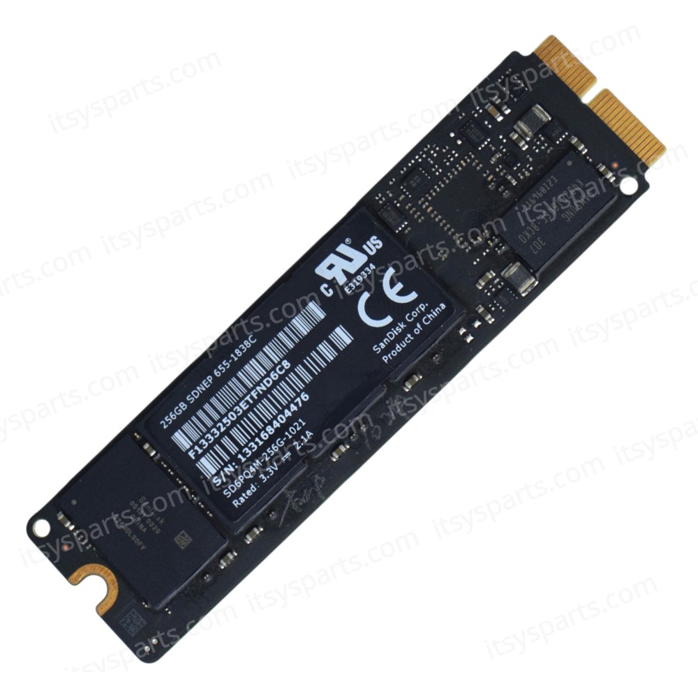 256GB SSD - Solid State Drive for Apple MacBook Air A1465 Mid 2013 Early 2015 A1466 Mid 2013 2017 A1502 Early 2015 A1398 Mid 2015 655-1838C 655-1838D 655-1838A SD6PQ4M-256G-1021 Pulled ( SKU.1-APL0221 ) 256GB SSD - Solid State Drive for Apple MacBook Air A1465 Mid 2013 Early 2015 A1466 Mid 2013 2017 A1502 Early 2015 A1398 Mid 2015 655-1838C 655-1838D 655-1838A SD6PQ4M-256G-1021 Pulled ( SKU.1-APL0221 )