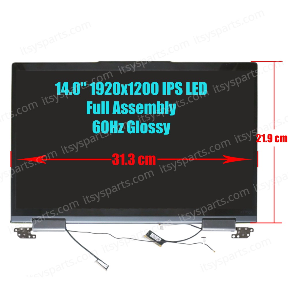 Laptop Screen monitor for Lenovo ThinkPad X1 Yoga 7th Gen 21CD 21CE 5M11L74876 5M11C41105 5M11C41103 Full Assembly 14'' 1920x1200 WUXGA IPS LED 30pins 60Hz Glossy Gray ( SKU.1-SCR0597 ) Laptop Screen monitor for Lenovo ThinkPad X1 Yoga 7th Gen 21CD 21CE 5M11L74876 5M11C41105 5M11C41103 Full Assembly 14'' 1920x1200 WUXGA IPS LED 30pins 60Hz Glossy Gray ( SKU.1-SCR0597 )