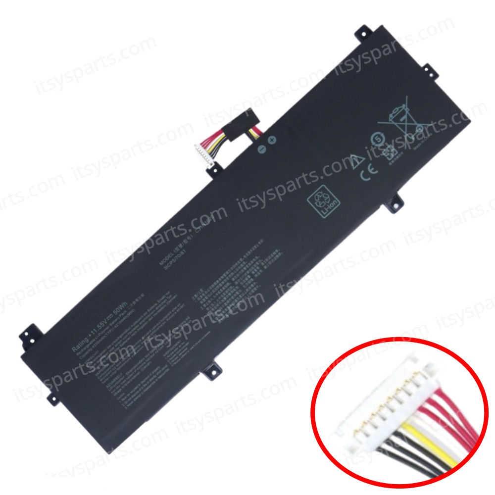 Laptop Battery for Asus Zenbook UX430UA UX430UQ U4100U UX430UN UX430 U4100UQ PU404 PU404UF C31N1620 3ICP5/70/81 11.55V 50Wh 4335mAh with cable 8pins ( SKU.1-BAT0876 )