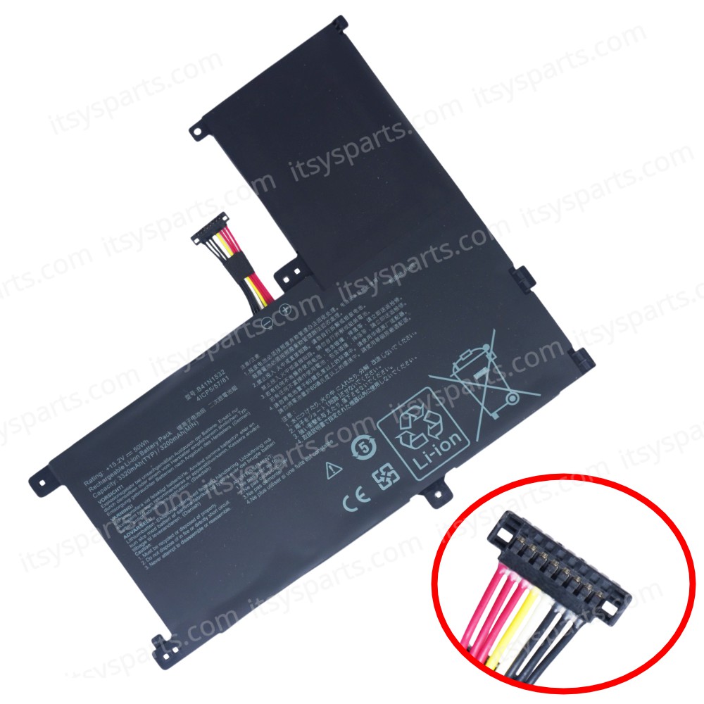 Laptop Battery for Asus Q504U Q504UA Q504UAK Q534UA Zenbook Flip UX560 UX560UA UX560UAK 0B200-02010100 0B200-02010400 B41N1532 15.2V 50Wh 3320mAh with cable 8pins ( SKU.1-BAT0882 )