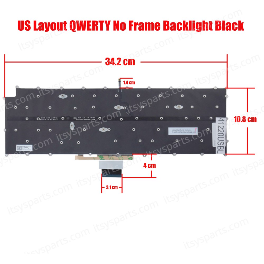 Laptop Keyboard for LG Gram 17Z90N 17Z90N-V 17Z90N-N 17U70P 17U70P-P 17UD70P SN3890BL US No Frame Backlight Black ( SKU.41220USBL )