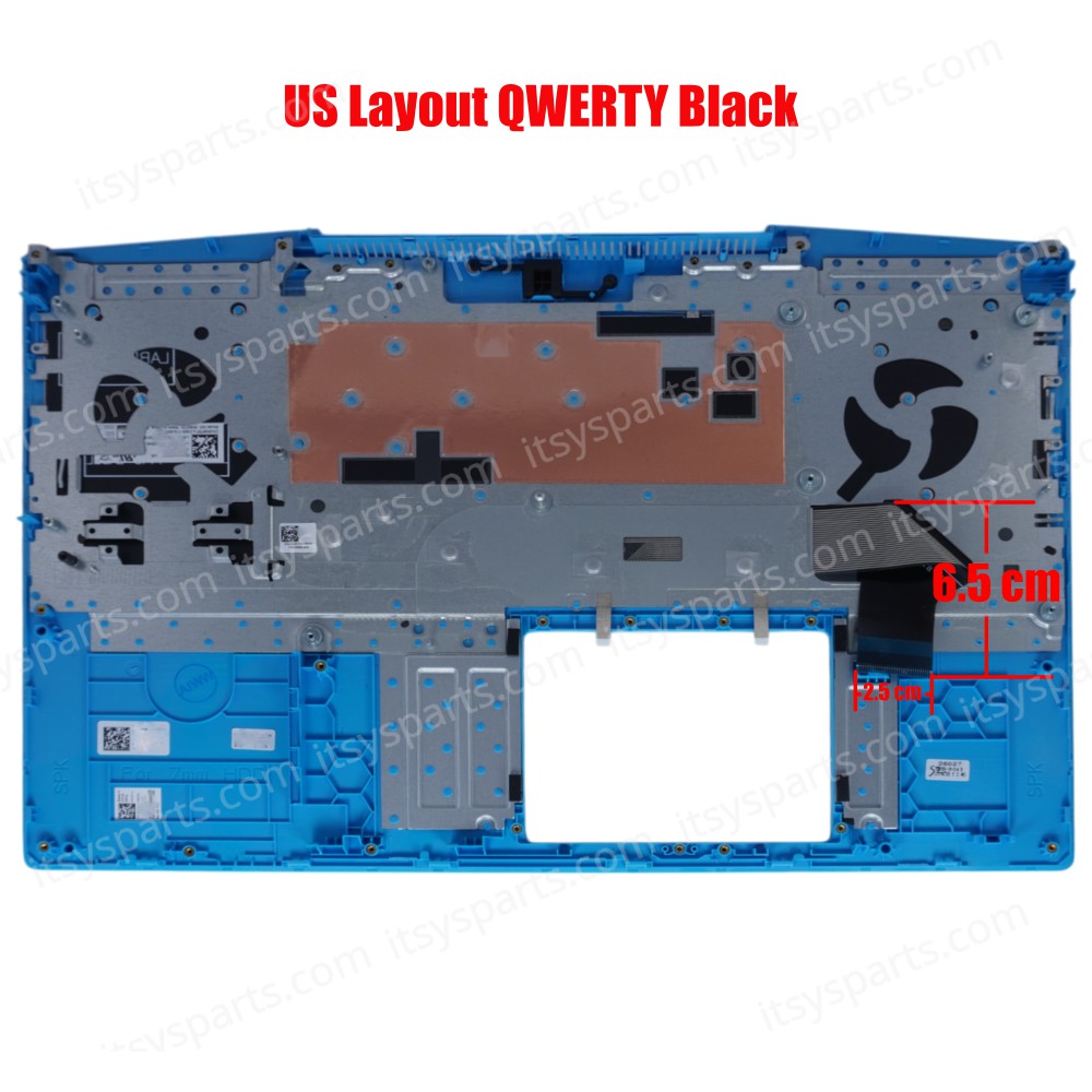 Laptop Keyboard Palmrest for Dell G Series G3 15 3590 WXK1J 0WXK1J D6D4C 460.0H703.0022 460.0H703.0002 Black ( SKU.41221USPALM )