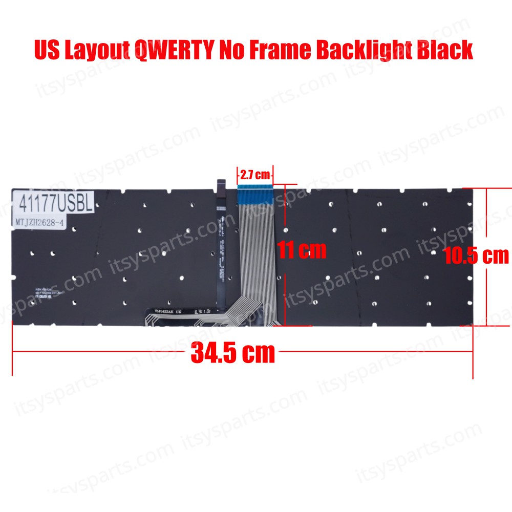 Laptop Keyboard for MSI Stealth Pro GS63 GS63VR 6RF 7RF Raider GE63 GE63VR GE73 GE73VR 6RF16H22 6RFAC16H22 MS-16K2 US No Frame RGB Backlight Βlack ( SKU.41177USBL )