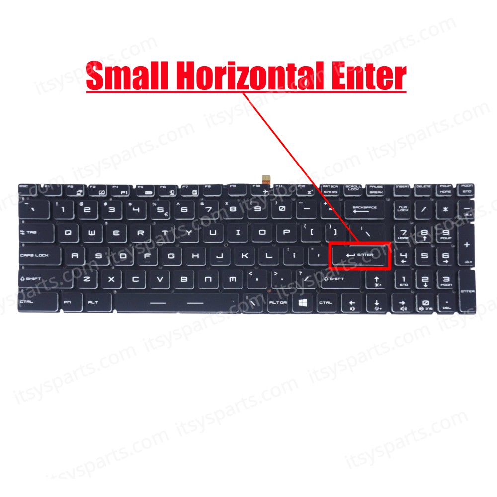 Laptop Keyboard for MSI Stealth Pro GS63 GS63VR 6RF 7RF Raider GE63 GE63VR GE73 GE73VR 6RF16H22 6RFAC16H22 MS-16K2 US No Frame RGB Backlight Βlack ( SKU.41177USBL )