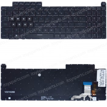 Laptop Keyboard for Asus ROG Strix SCAR 18 G814 G814J G814JI G814JU G814JVR 6037B0245230 OKNR0-691GUI00 V221026BS1 V221026B3 US No Frame Backlight Black ( SKU.41224USBL )